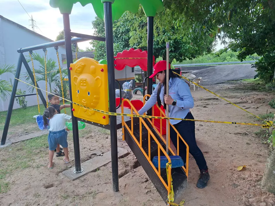 Fortaleciendo el tejido comunitario: Veolia inaugura espacio recreativo para los niños de Patio Bonito, en Barrancabermeja
