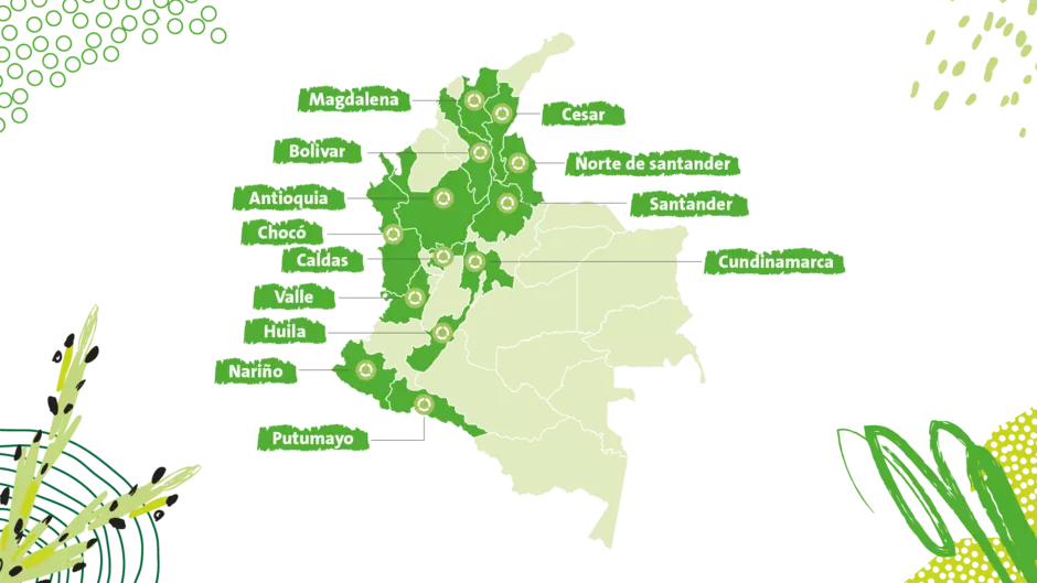 nuestras cobertura mapa